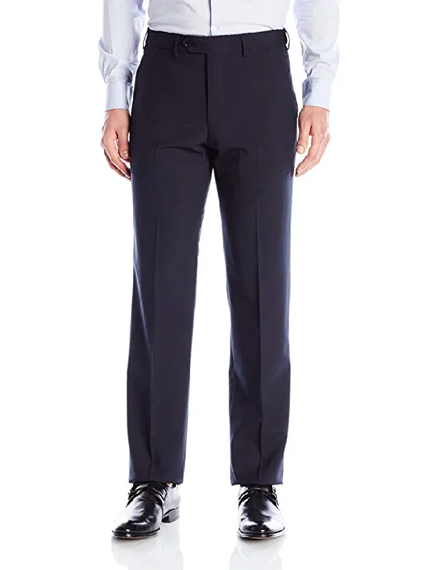 Major Deal Palm Beach Wool/Poly Navy Flat Front Expander Pant