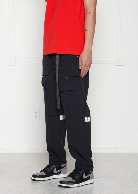 Final Offer Konus Men's Reflective Wind Cargo Pants in Black
