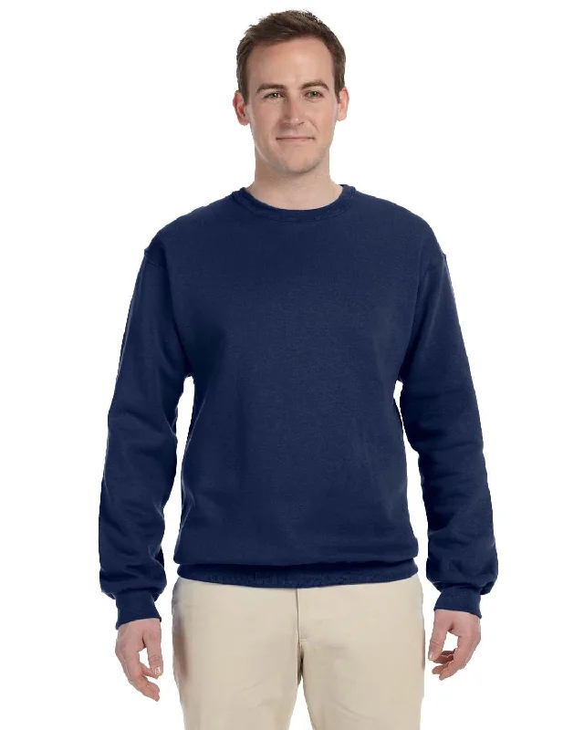 Steals and Deals Jerzees 50/50 Crewneck Sweatshirt | J Navy