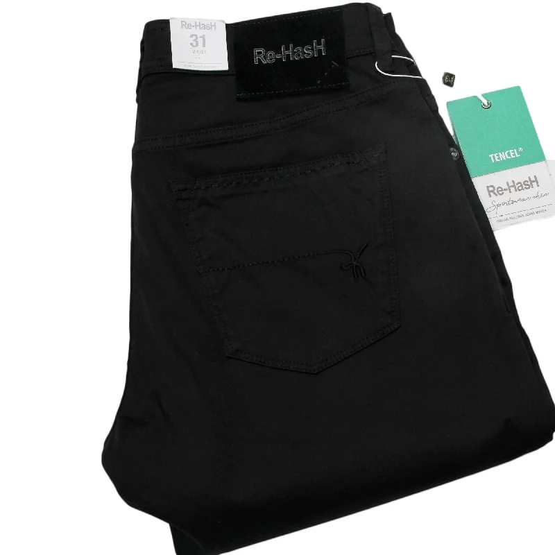 Price Drop Noire Stretch Cotton Slim Fit Pants - Re-Hash