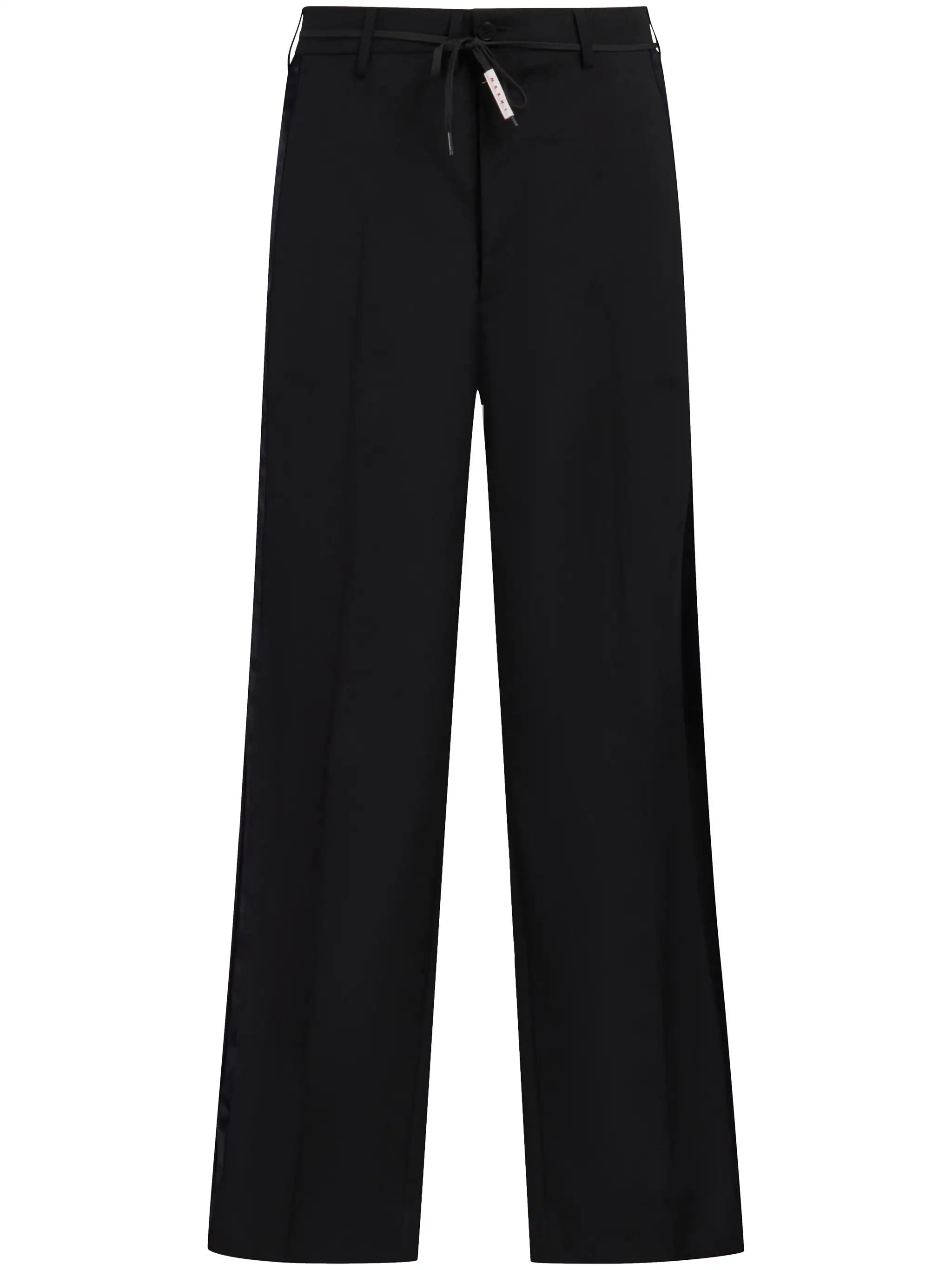 Inventory Reduction Satin-Stripe Trim Trousers