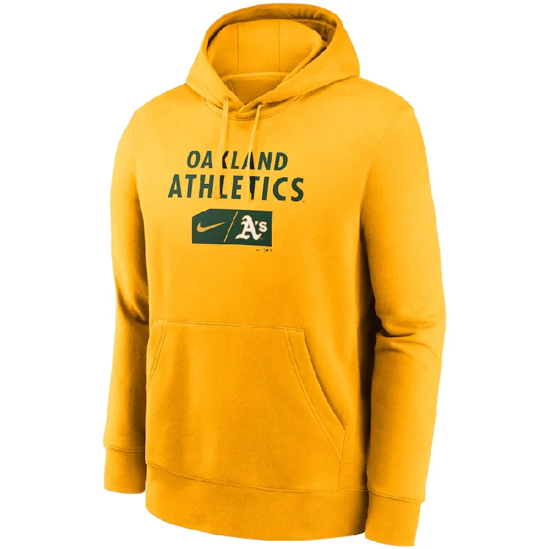 Price Fest Nike Oakland Athletics Team Lettering Club Pullover Hoodie – Gold