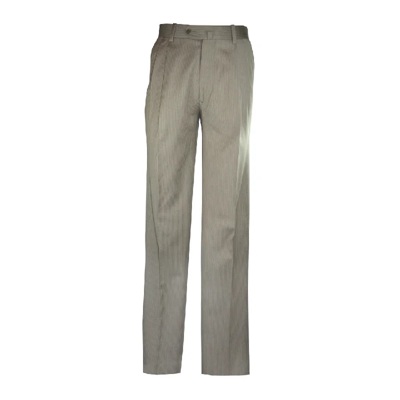 Unmissable Offer Newport Pleated Front Trouser - Tan with Peach Stripe