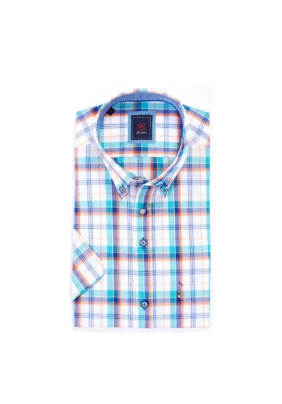 Andre Mespil Check Short Sleeve Shirt, Mango Multi