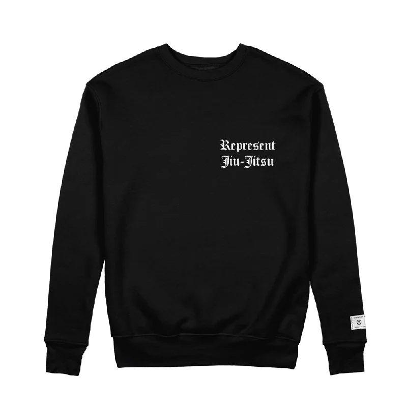 Super Sale Jiu Jitsu Is Life Heavyweight Crewneck Sweatshirt [BLACK] JIU JITSU DEPT.
