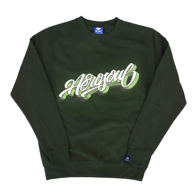 Extra Discounts Aero-Script Sweatshirt (Forest Green)