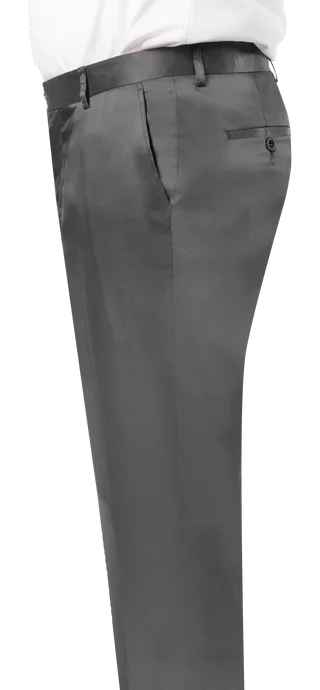 Kent & Park PS-02 Satin Slim Fit Pants Gray