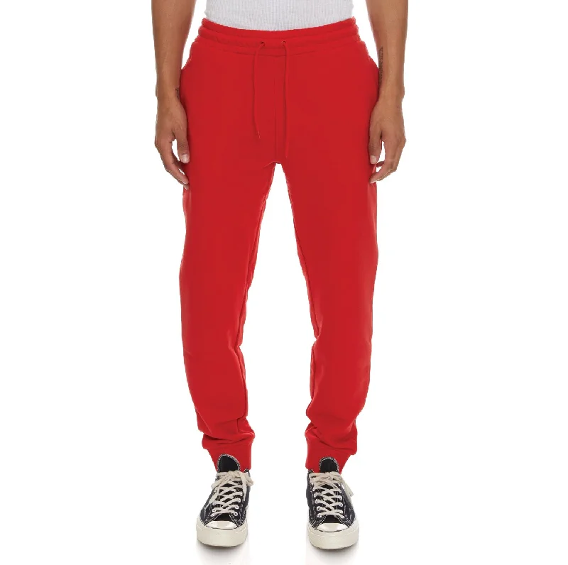 Best Deals KAPPA LOGO FLEECE ZANOK SWEATPANTS- RED MD CORAL