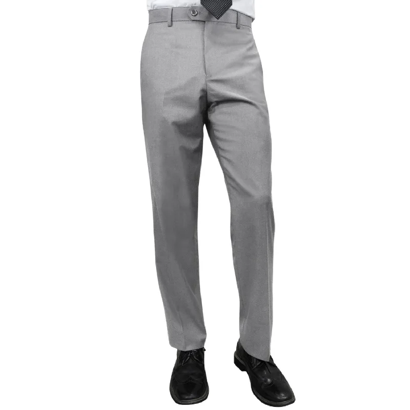 Stylara Collection: Grey Slim Fit Flat Front Pants