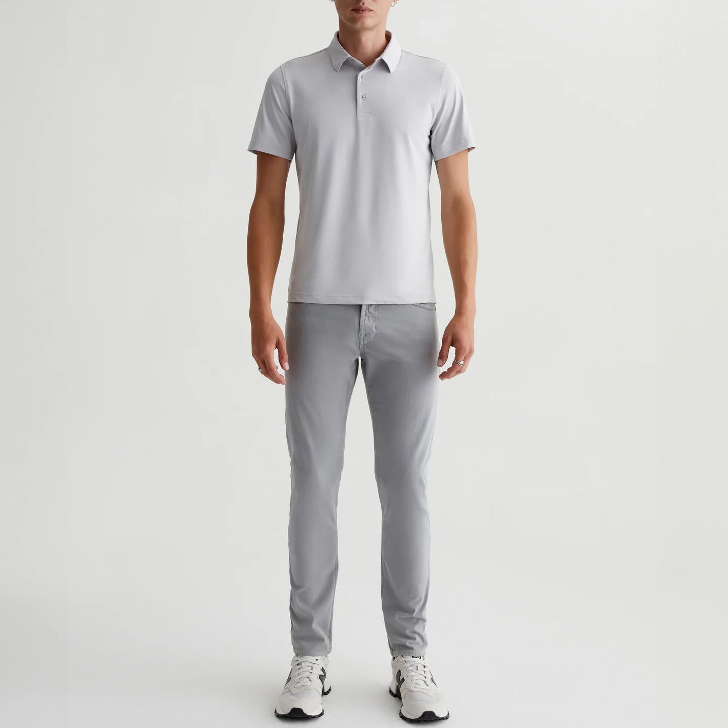 Sulfur Summer Storm (Light Gray) Modern Slim Tellis Sueded Pants - AG