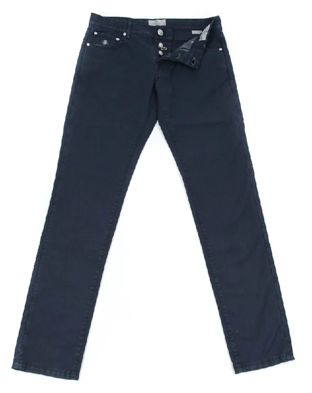 Luigi Borrelli Navy Blue Pants - 35 US / 51 EU