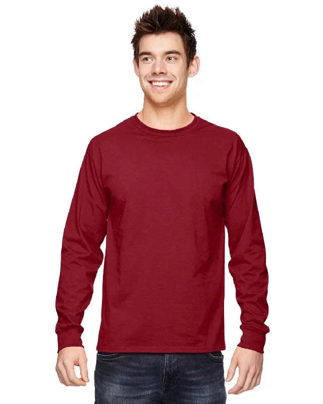 Fruit of the Loom Lightweight Long Sleeve T-Shirt | Crimson