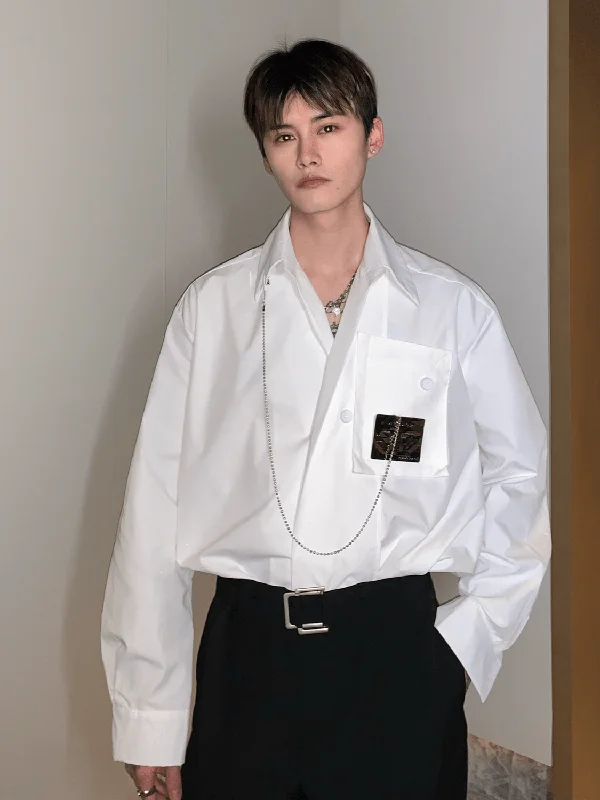 Sale Event [CUIBUJU] metal design casual shirt na799