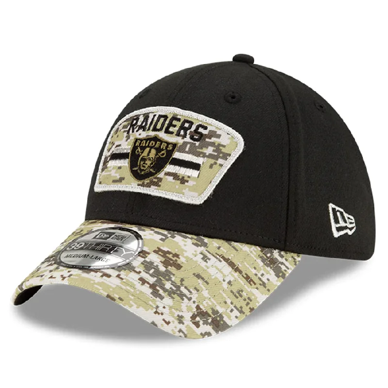 Super Sale Las Vegas Raiders New Era 2021 Salute To Service 39THIRTY Flex Hat - Black/Camo Super Sale Las Vegas Raiders New Era 2021 Salute To Service 39THIRTY Flex Hat - Black/Camo