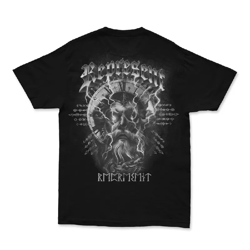 Can't Be Beat Time Waits For None Heavyweight Tee [GRAY X BLACK] STONE COLLECTION