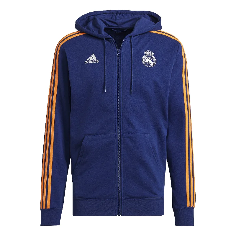 Weekend-Only Price Drops Adidas Men's Real Madrid 3 Stripes Track Jacket- BLUE/ORANGE Weekend-Only Price Drops Adidas Men's Real Madrid 3 Stripes Track Jacket- BLUE/ORANGE