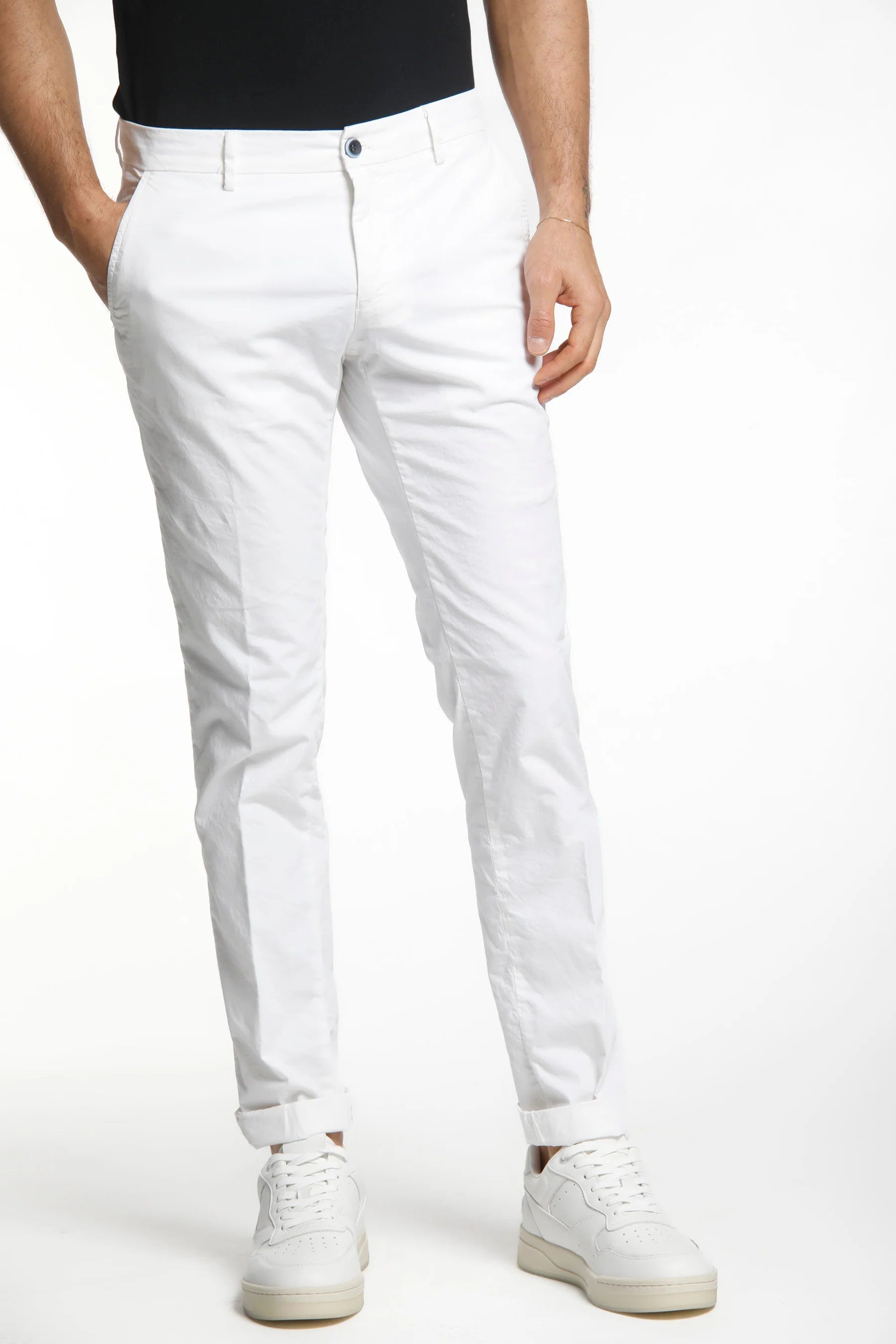 Savings Galore White Chino Gaberdine Stretch - Mason's