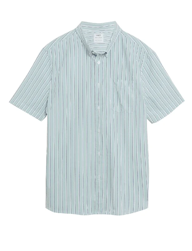 Year-End Sale Pure Cotton Striped Shirt