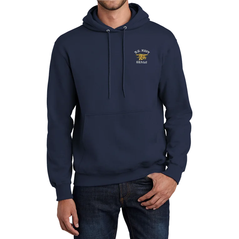The Best Prices US NAVY SEALS and Trident Essential Fleece Hooded Sweatshirt