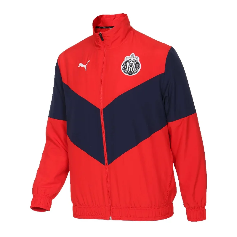 Weekend Wonders Await! Puma Chivas Pre Match Jacket-RED/ROYAL