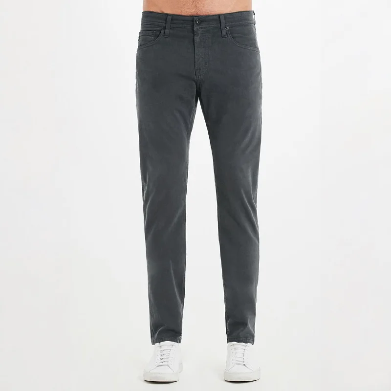 Cavern Dark Gray Modern Slim Tellis Sueded Pants - AG