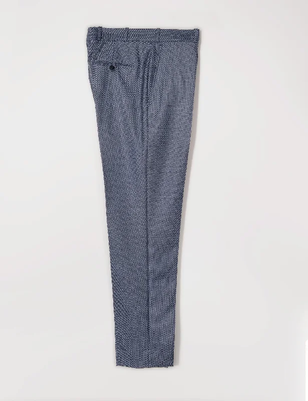 Act Fast BKT50 Tailored Trousers in Birdseye Weave - Steel Blue