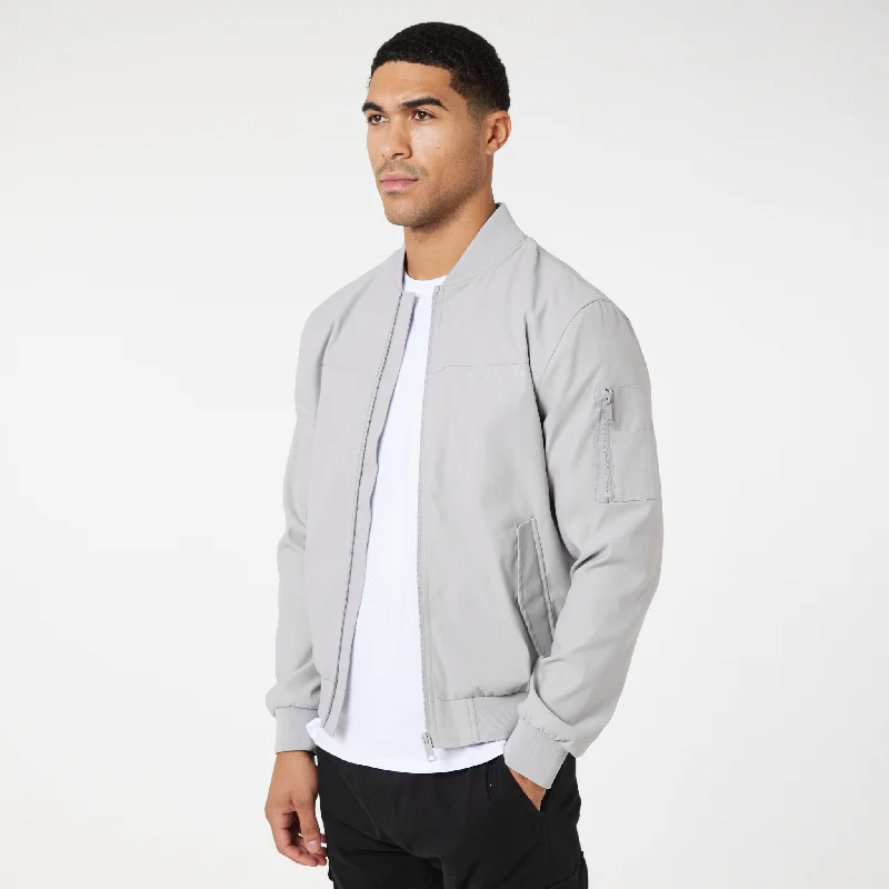 Weekend Bargains Await You Premium Bomber Jacket | Ice Grey