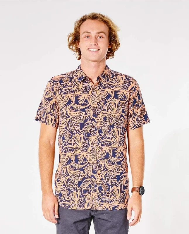 Value Deals Rip Curl Short Sleeve Men's Woven Shirts Allover Printed