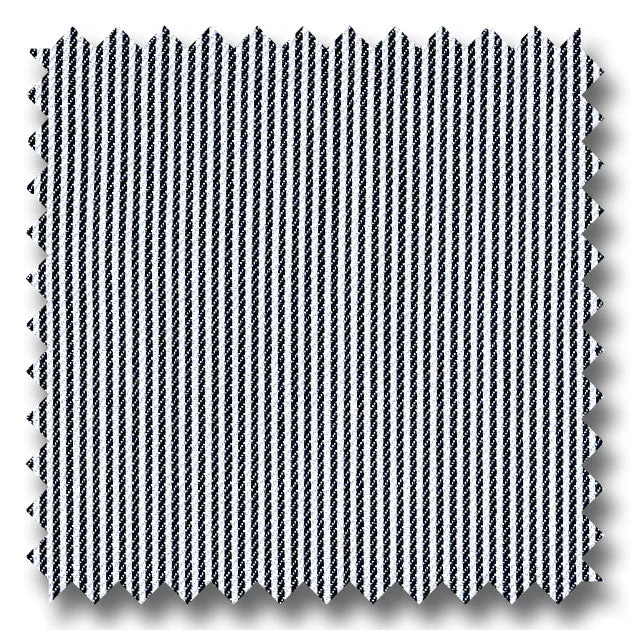 Weekend Bargains to Savor Black Stripe 2Ply Mini Twill - Custom Dress Shirt