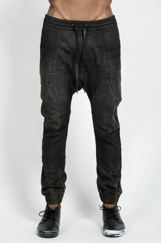 Don't Miss Konus Men's Drop Crotch Sweatpants in Black