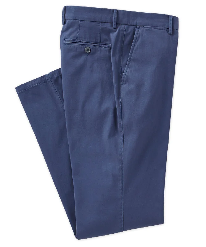 Weekend Discounts to Grab Pima Stretch Twill Flat-Front Trouser