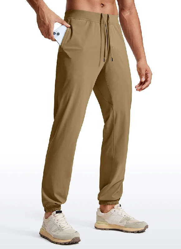 Super Deal Lightweight Quick Dry Slim-Fit Joggers 31"-Zipper Pockets