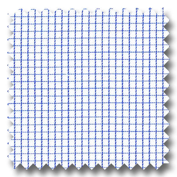 New Deal Blue Check 2Ply Mini Twill - Custom Dress Shirt