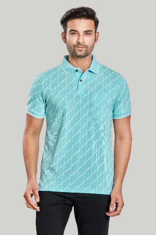 Jersey Rhombus Print Polo