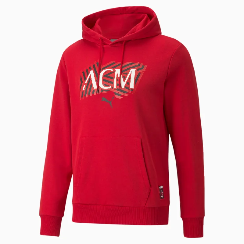 Shop the Weekend Away PUMA A.C. Milan Men's Hoodie BLACK/RED