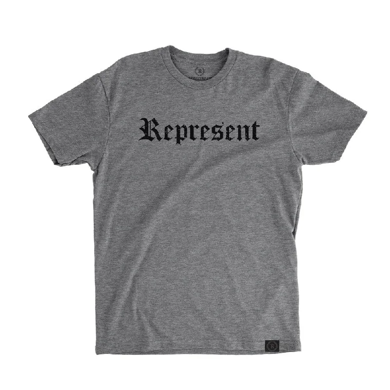 Discount Deals OG Classic Text Signature Tee [HEATHER GRAY X BLACK]