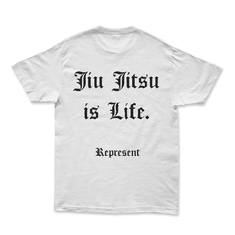 Jiu Jitsu Is Life Heavyweight Tee [WHITE] JIU JITSU DEPT.