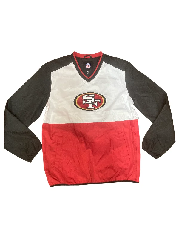 Hot Deal San Francisco 49ERS G-III Home Team V-Neck Pullover - Red/Black/White