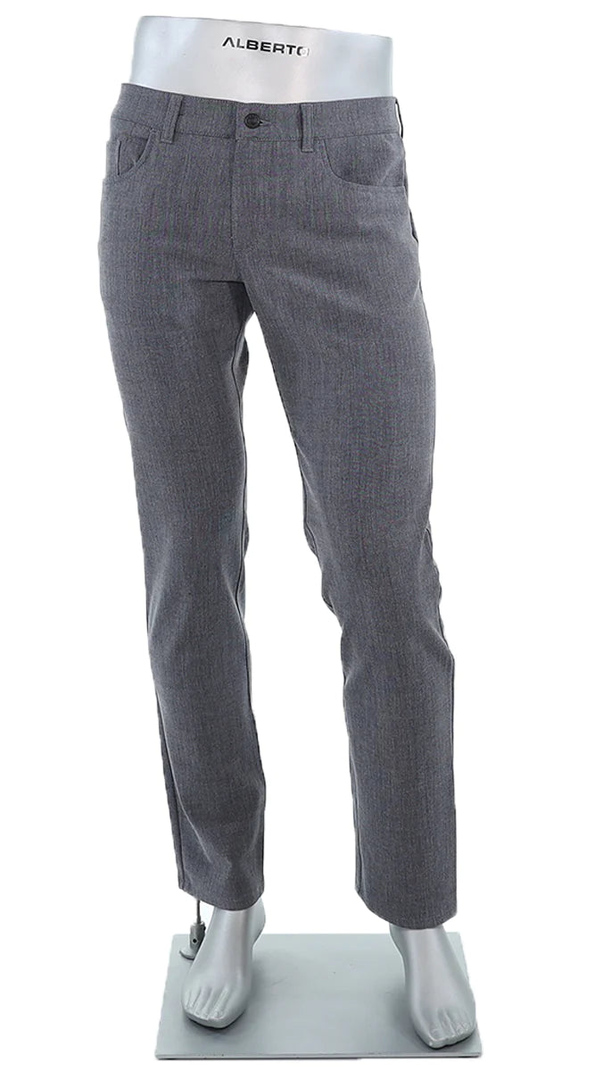 ALBERTO - PIPE Ceramica Storm (Blue-Gray Melange) Dress Five Pocket Pants