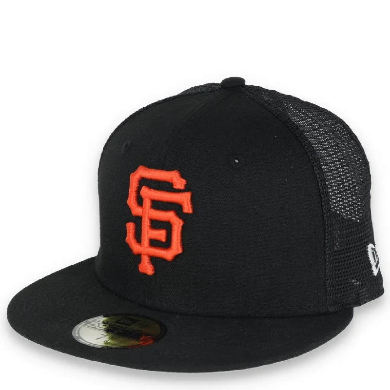 Shop and Save NEW ERA 59FIFTY SAN FRANCISCO GIANTS TRUCKER CAP -BLK