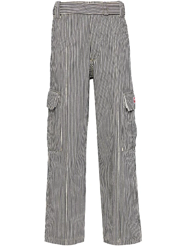 Don't Wait Straight-Cut Striped Army Jeans