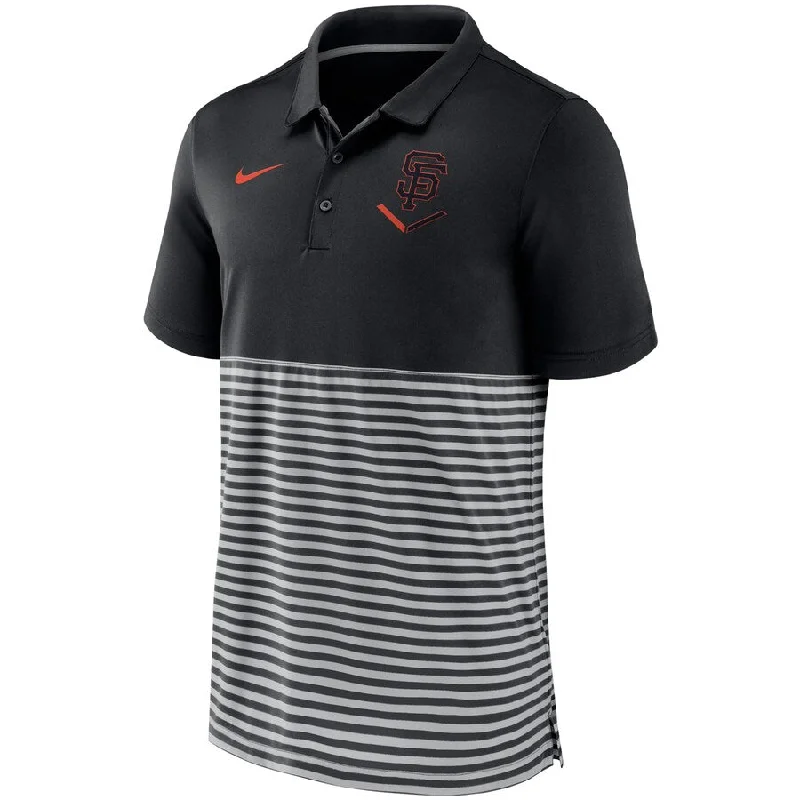 Savings Bonanza Nike San Francisco Giants Home Plate Striped Polo - Black/Gray