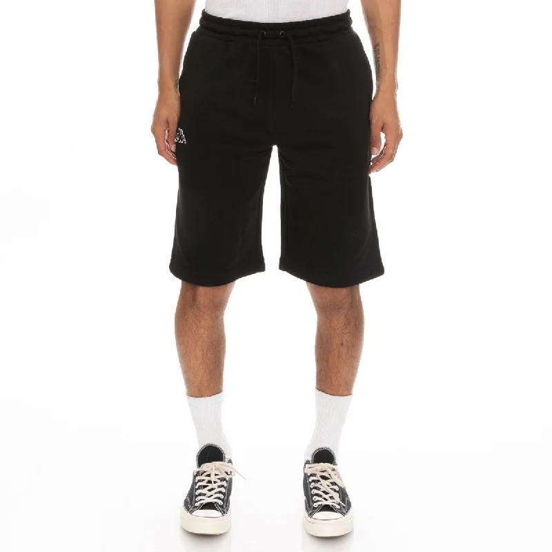 Referral Discount KAPPA  LOGO FLEECE MABOK SHORTS - BLACK