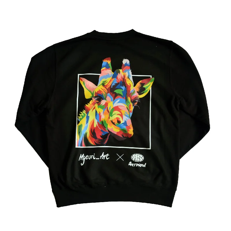 Discount Deals A.S. Africa Giraffe Sweatshirt (Black)