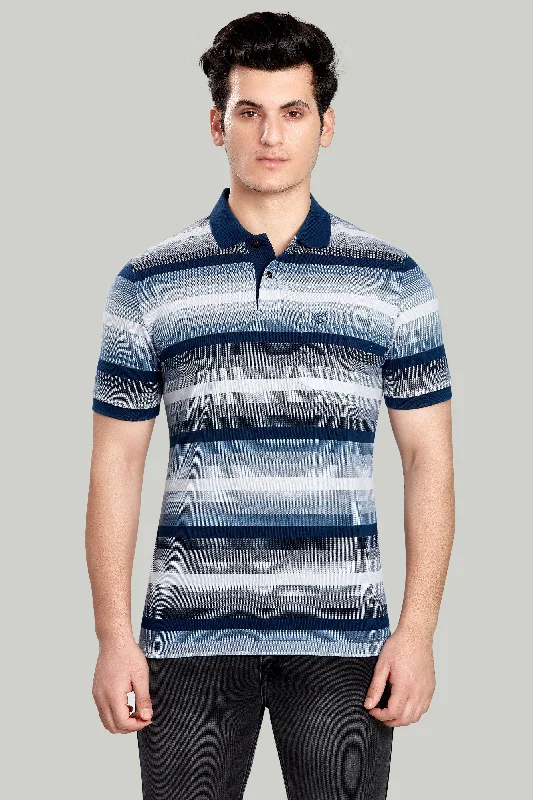 Closeout Sale Stripe Pique Polo
