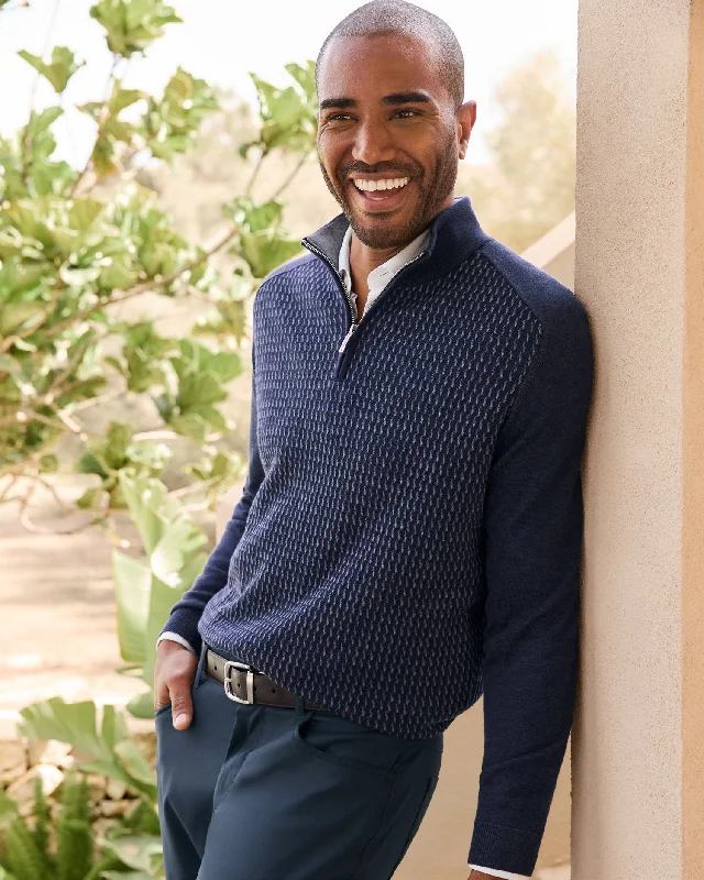 Super Sale Tommy Bahama Coastal Shores Half Zip Sweater Navy