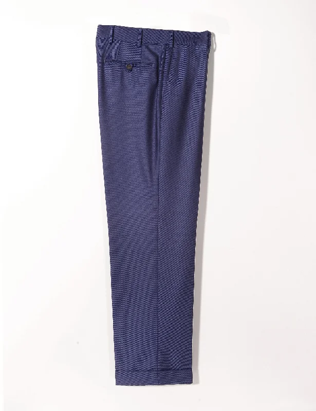 Stock Clearance FINAL SALE: BKT36 Straight Leg Trouser in 14.5 Micron Wool Twill - Ocean Blue