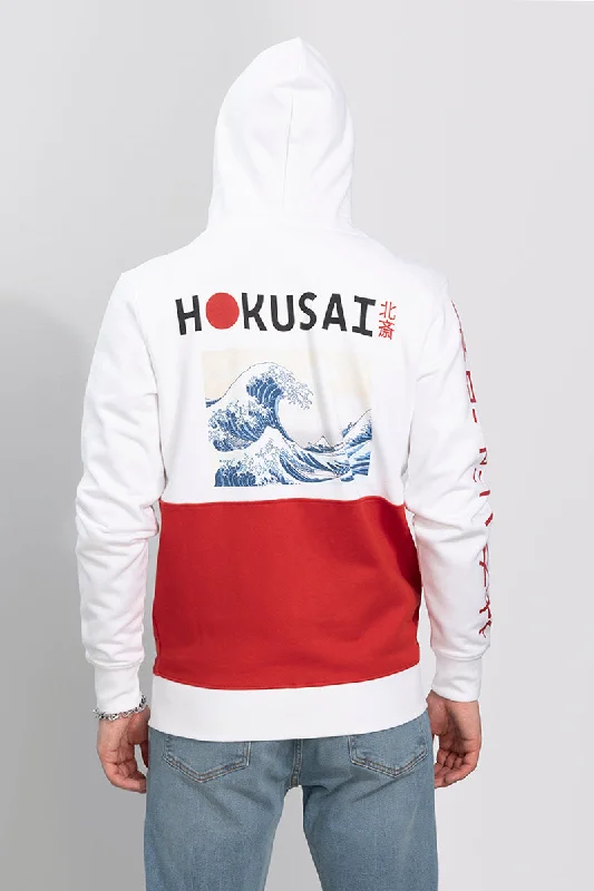 Hokusai White Hoodie