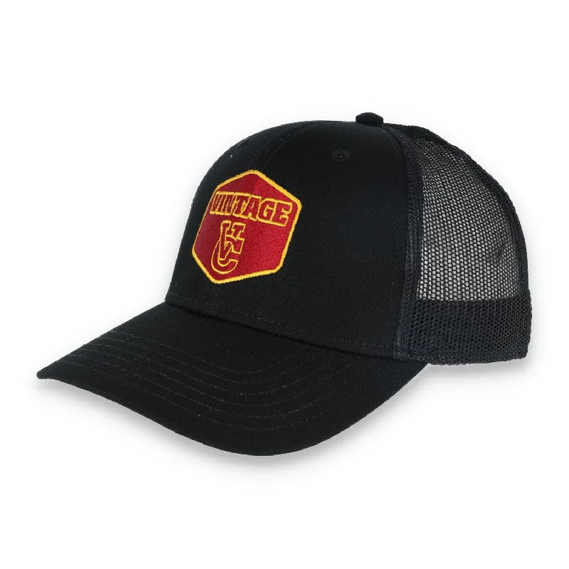 Lowest Prices Vintage Crushers Modified Flat Bill with Mesh Back Cap-Black