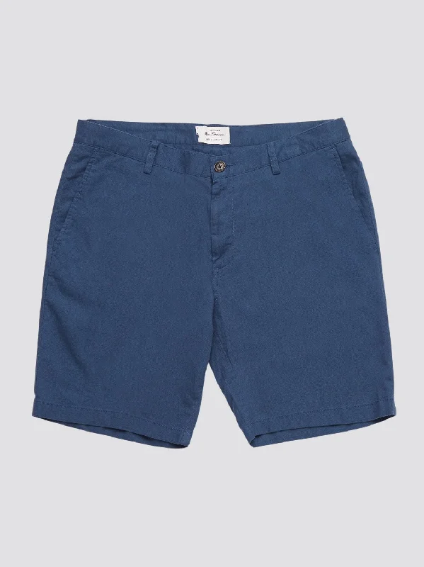 Unwind with Weekend Discounts Signature Linen Shorts - Blue